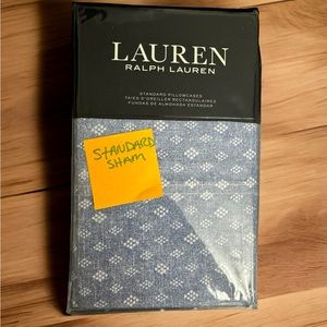Ralph Lauren Gavin Chambray Denim Look Set Of NEW Standard Pillowcases